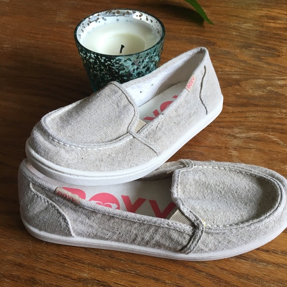 roxy slip on canvas shoes
